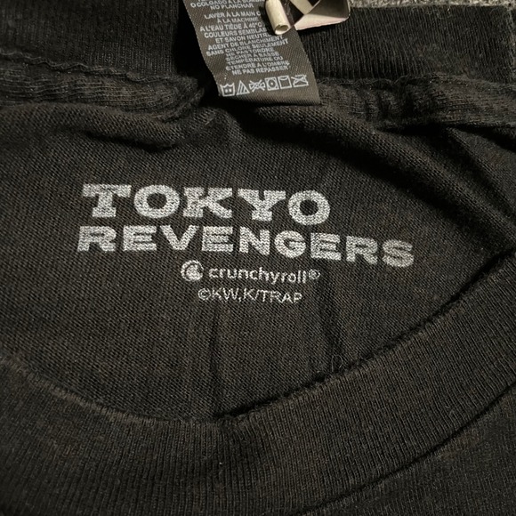 Tokyo Revengers Crunchyroll Kazutora Hanemiya Anime Graphic T Shirt Black Large - Picture 8 of 8